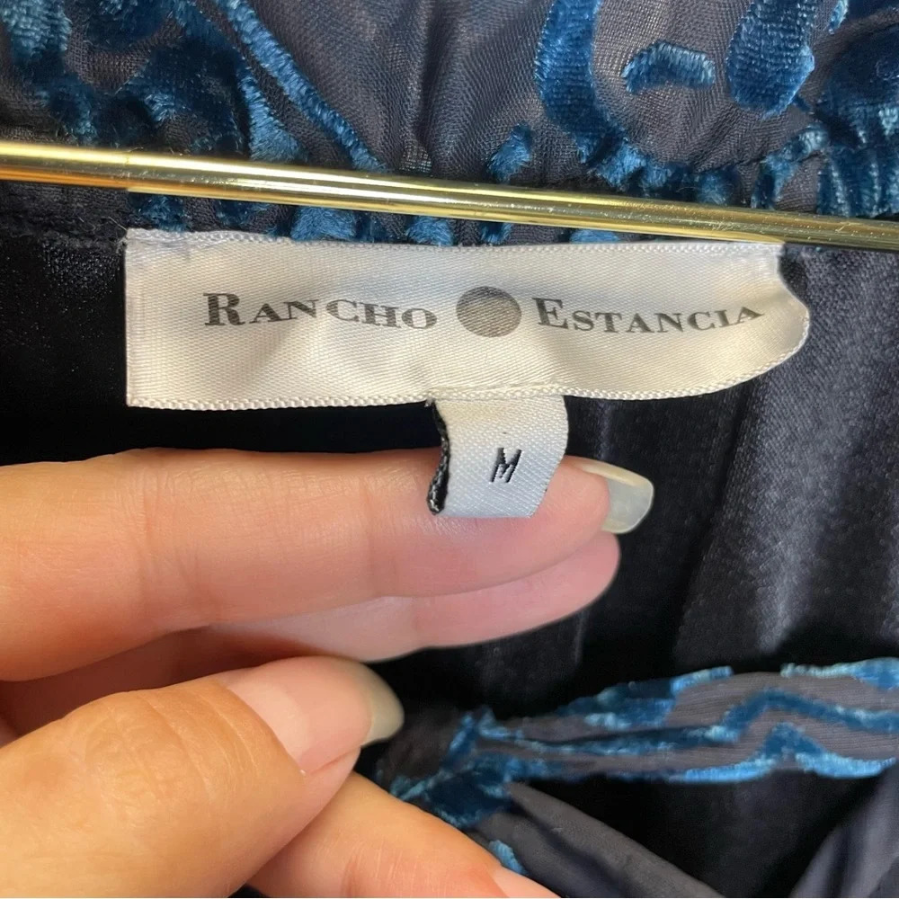 Rancho Estancia Witchy Whimsygoth Fairy Burnout Velvet Lace Hem Mini Dresss - Picture 4 of 10